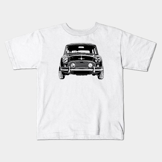 Mini Cooper S MK1 Sketch Art Kids T-Shirt by DemangDesign